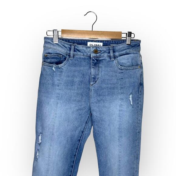 DL1961 Women's Mara Instasculpt Straight Ankle Jean Size 26 Raw Hem Split Ankle - Picture 3 of 11